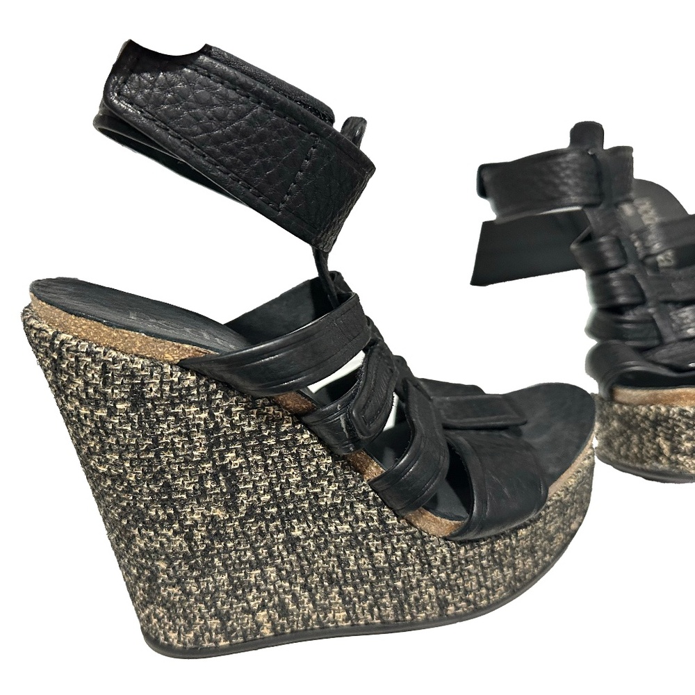 Pedro Garcia Taylin Sandal Shoes. Black Cervo.